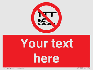 Custom Do not swim in the vicinity of piers